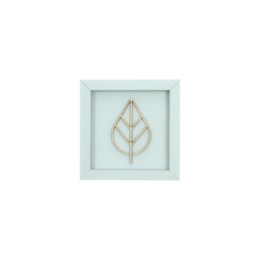 LEAF - frame card wood lettering magnet