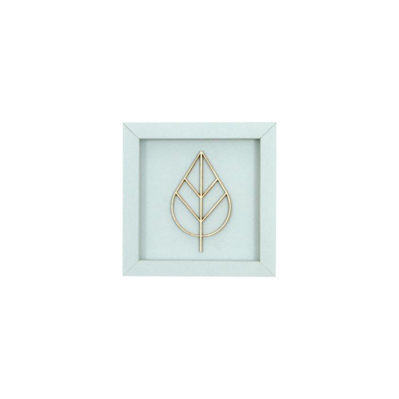 LEAF - frame card wood lettering magnet