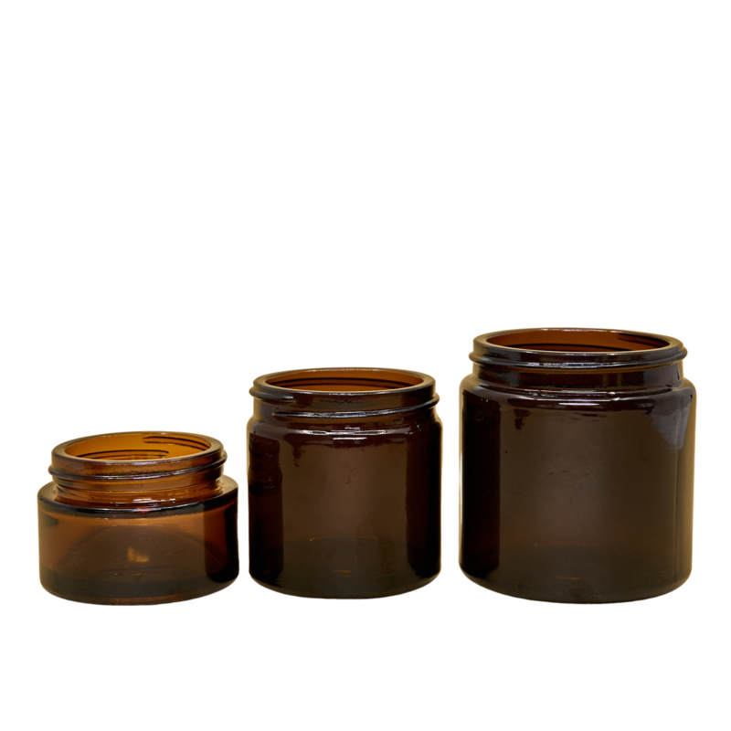 Glass Jar - Brown (incl. cap)