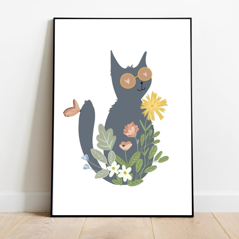 Poster „Kätzchen im Frühling“ im Babyzimmer