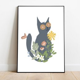 Poster „Kätzchen im Frühling“ im Babyzimmer
