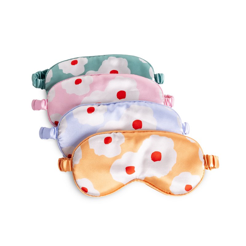 Masque oculaire floral rose hf