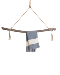 DIAMANT Reise- und Haarhandtuch aus Baumwolle – schnell trocknend – Blau – 90 x 45 cm