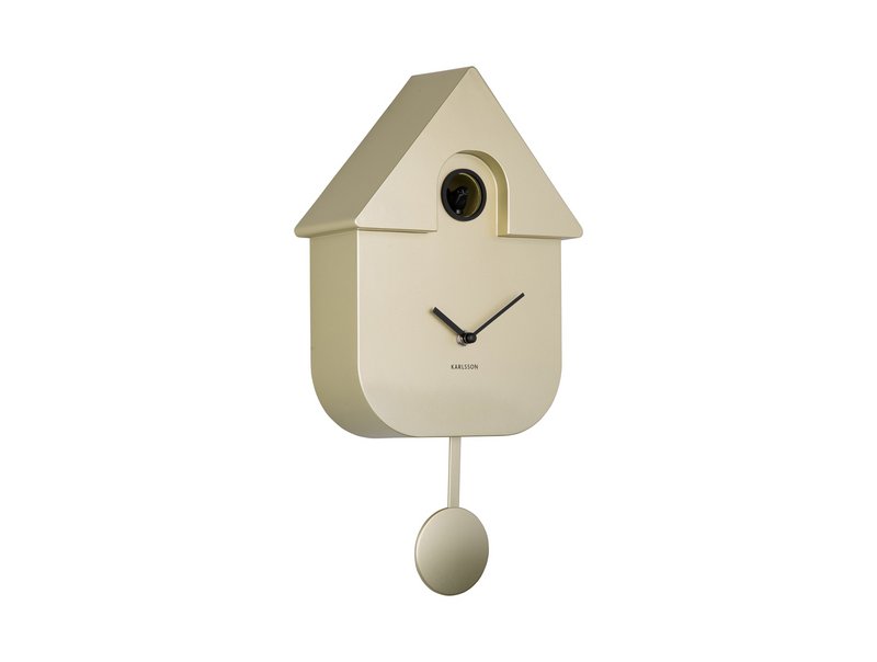Wandklok Modern Koekoek Metallic