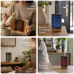 Ultrasonic Diffuser - Sofia – Diffusion of Essential Oils with Remote Control – Metal – Original Decorative Gift Idea