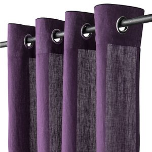 CURTAIN 140X280 100% WASHED LINEN PLUM