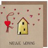 N11 Kraftpapier-Grußkarte „Neues Zuhause“.