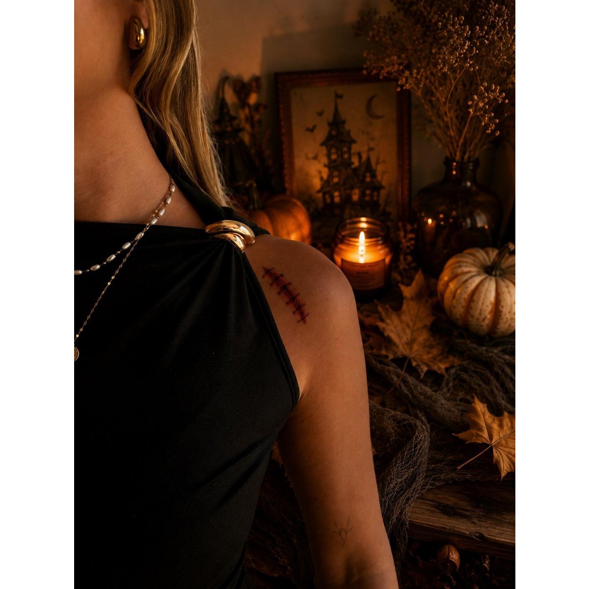 Tijdelijke tattoo: Halloween-litteken x5