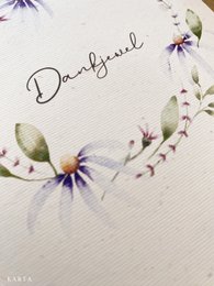 Greeting card -Coneflower wreath