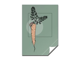 Sticker muis met wortel DIN A7