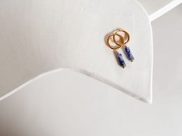 TUBE Oorbellen - Blue Jasper