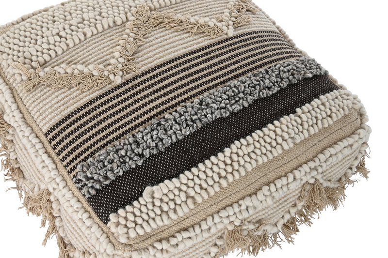 BOMULD GULVPUDE 60X60X25 6300 GR, BRUNE STRIBER LD193917