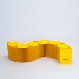 Foldbar papirbænk - gul