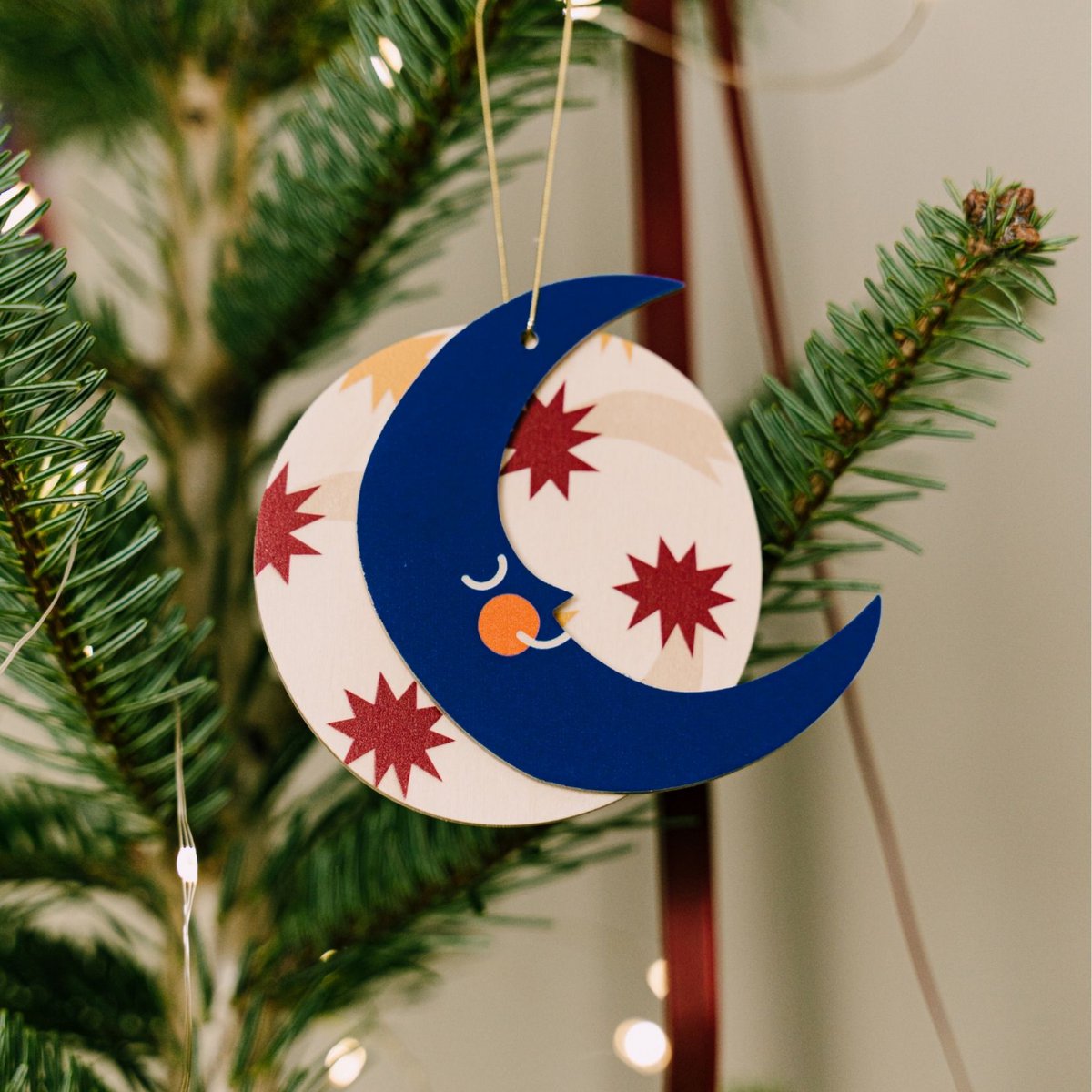 Mond-Weihnachtsdekoration, Weihnachtsbaum-Hängedekoration