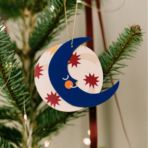 Mond-Weihnachtsdekoration, Weihnachtsbaum-Hängedekoration