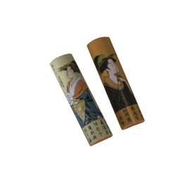 Edo Chopstick Set, 2 pair + stones, Geisha Theme, Giftbox, Edo Japan