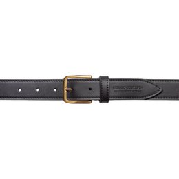 RB4020A | Made in Italy Women's Belt in Genuine Soft Sauvage Leather. Buckle in shiny gold finish. Color: Black. Dimensions: 115 x 3.0 x 0.5 cm (waistline 100 cm)