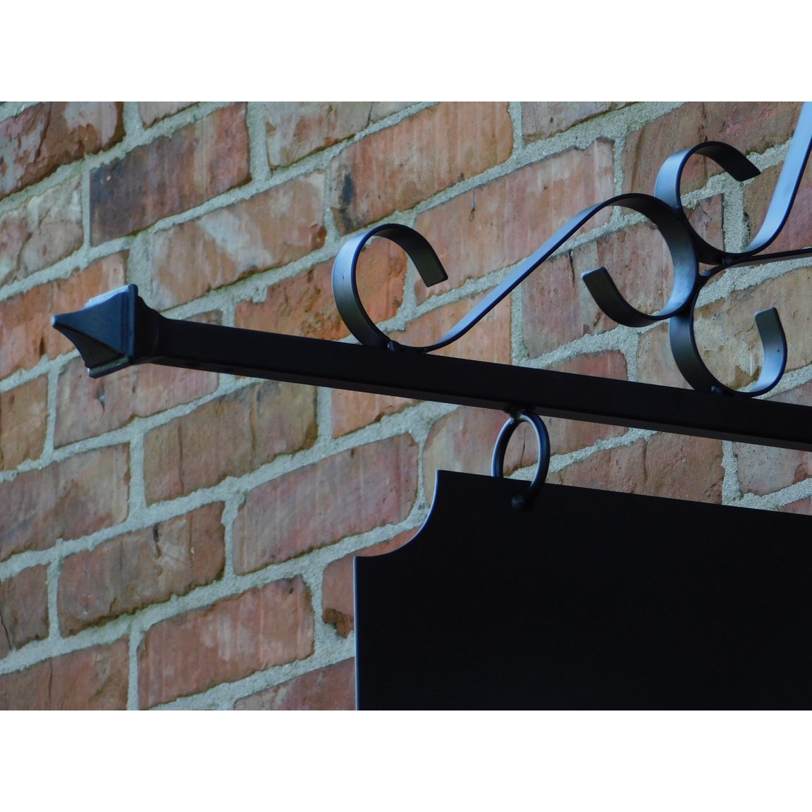 Letrero, placa de identificación, letrero de tienda, Negro - 75 cm - Rectangular - Hierro