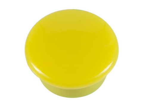 Magneet Westcott geel pak à 10st. 15mmx8mm 100gr. cap: 3-4 vel 80gr. papier