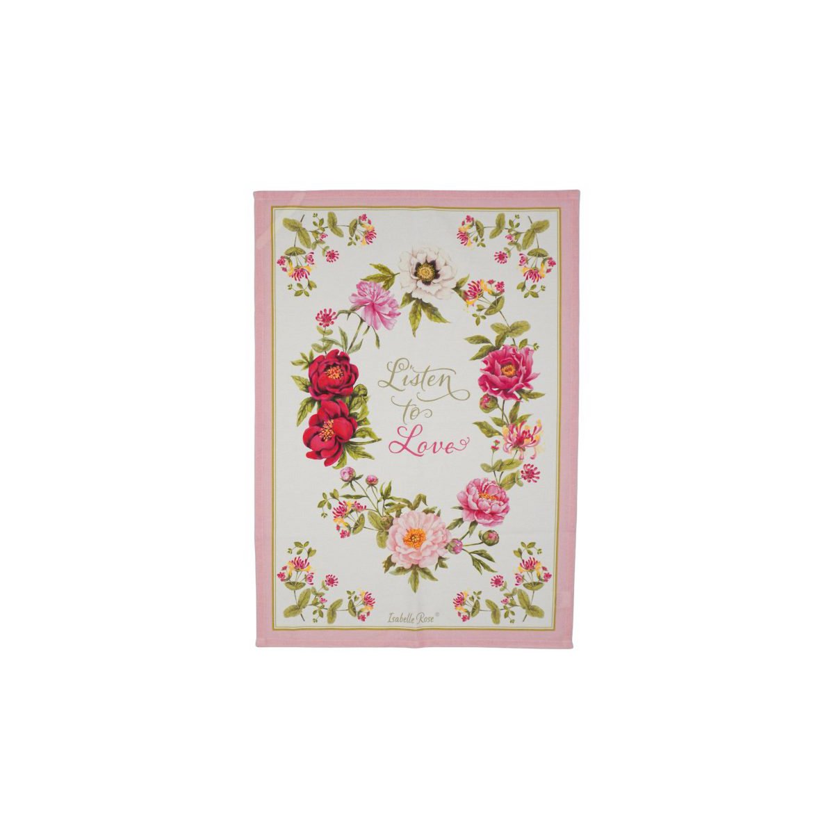 Asciugapiatti Peonia rosa 50x70 cm Isabelle Rose