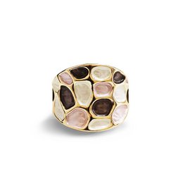 Emaille mozaïekeffect elastische ring