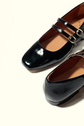 CANDY BLACK – Baleriny Mary Jane z podwójnym paskiem