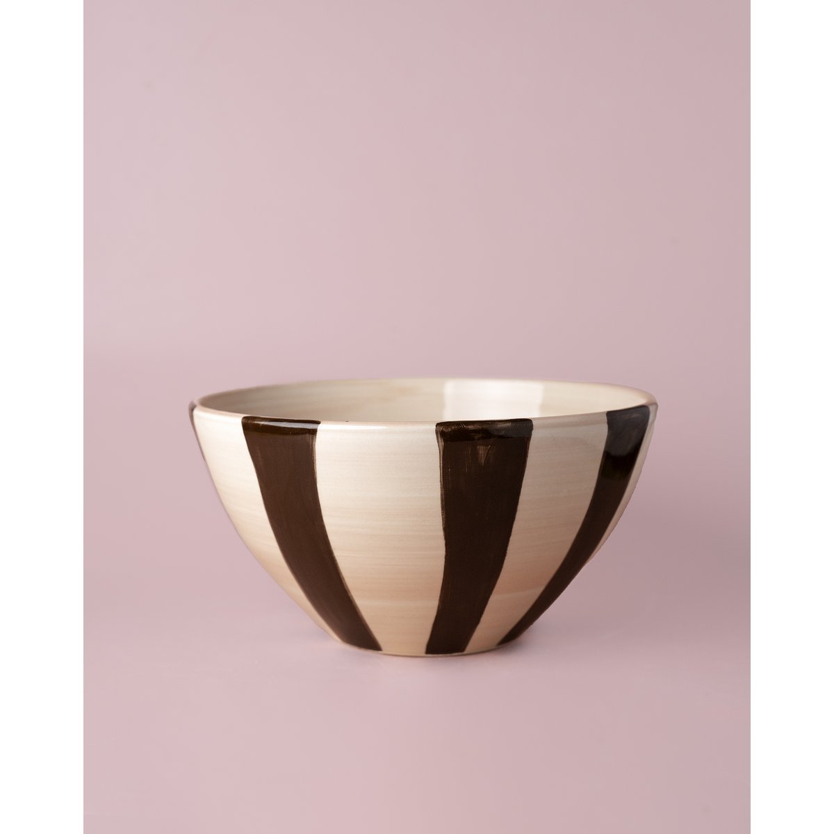 Insalatiera in ceramica 21 cm - Marrone e rosa / Cioccolato