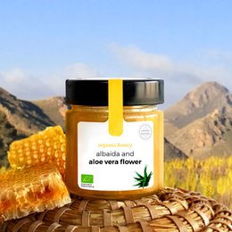 Organic aloe vera flower honey