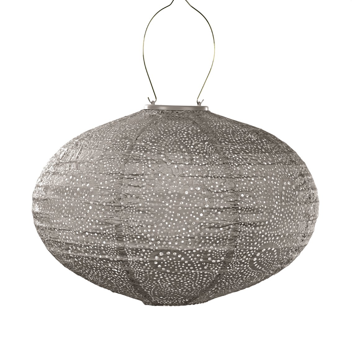 Lumiz Solar Lampion Paisley Oval - 40 cm - Taupe