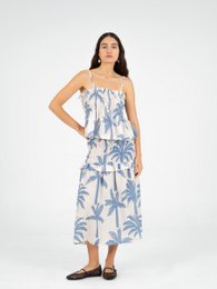 Elios gesmokte top met palmprint
