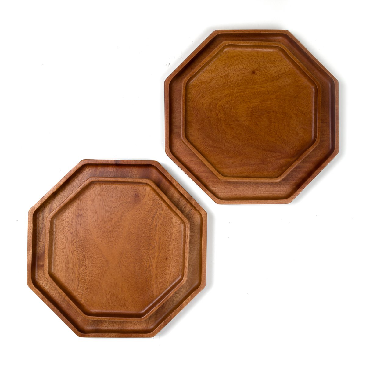 Handmade Tableware - Octagon Dessert Plate - Eco-friendly - Khaya Wood