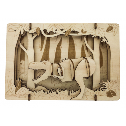 Bausatz 3D Theater T- Rex Tyrannosaurus- Holz