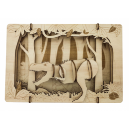 Bausatz 3D Theater T- Rex Tyrannosaurus- Holz