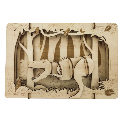 Bausatz 3D Theater T- Rex Tyrannosaurus- Holz