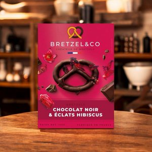 Bretzel Donkere Chocolate - Hibiscus Flowers