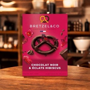 Bretzel Donkere Chocolate - Hibiscus Flowers