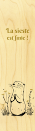 WOODEN BOOKMARK ANIMALS MARMOT NAP