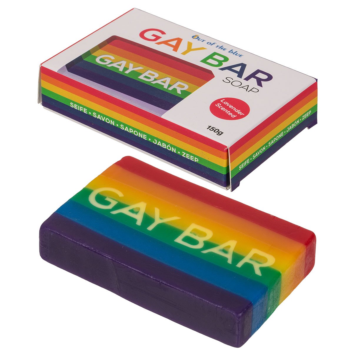 Savon - Savon pour les mains Gay Bar - Parfum arc-en-ciel : Lavande