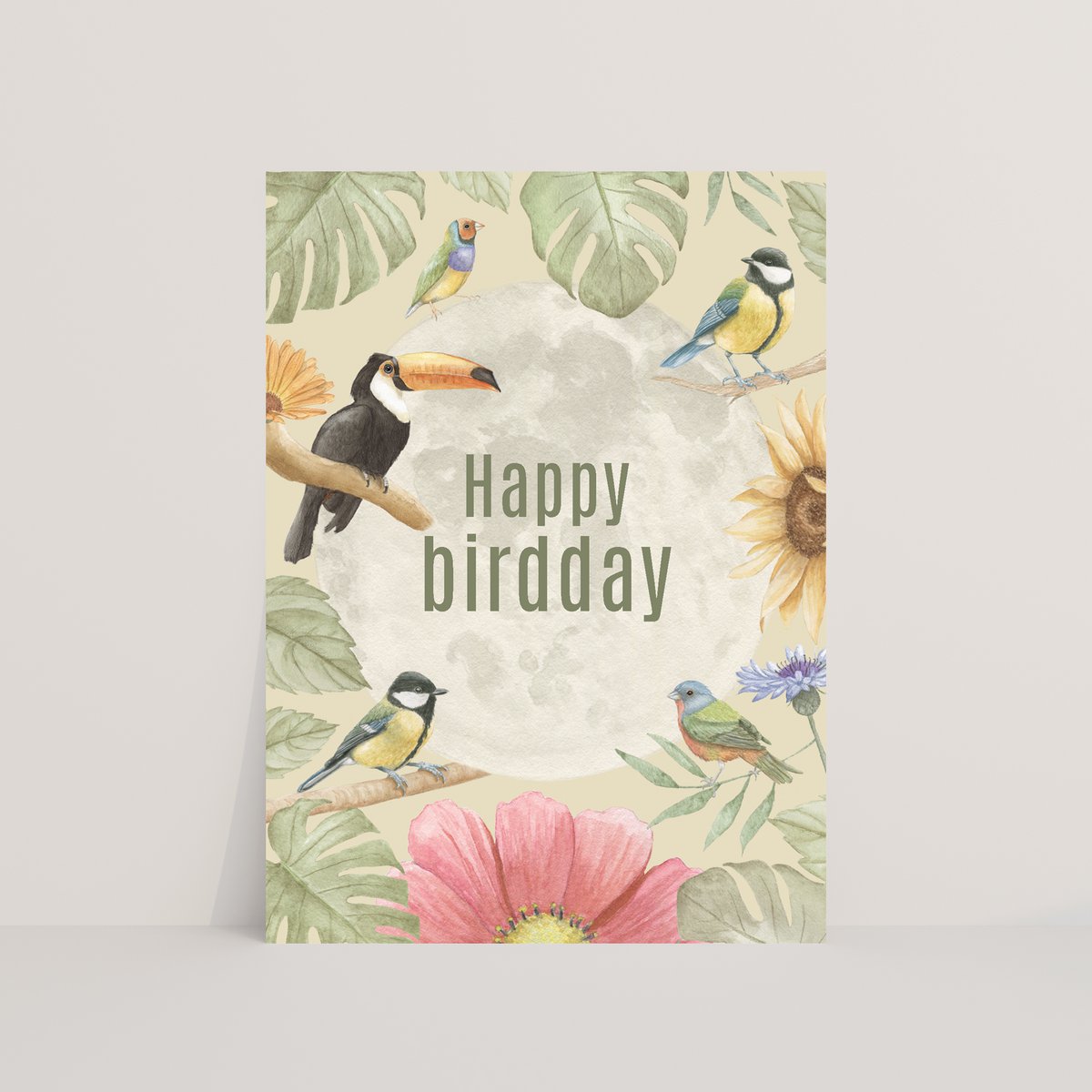 Ansichtkaart "Happy birdday"