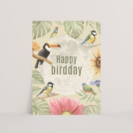 Postal "Feliz día del pájaro"