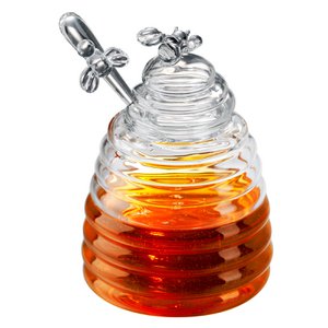 Glass Honey Pot