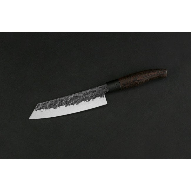 TAKAHIRO MIYAZAKI - Santoku bocho Okii - Couteau Santoku 7 pouces, lame en acier papier bleu japonais