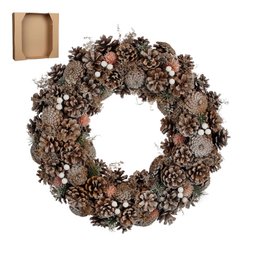 Weihnachtskranz Pfirsich