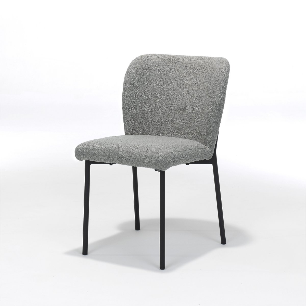 Ventura chaise tissu en peluche acier