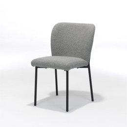 Ventura chaise tissu en peluche acier