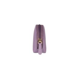 RB1089Y | Crescent-Moon clutch gemaakt in Italië van echt dollar generfd leer. Paarse kleur