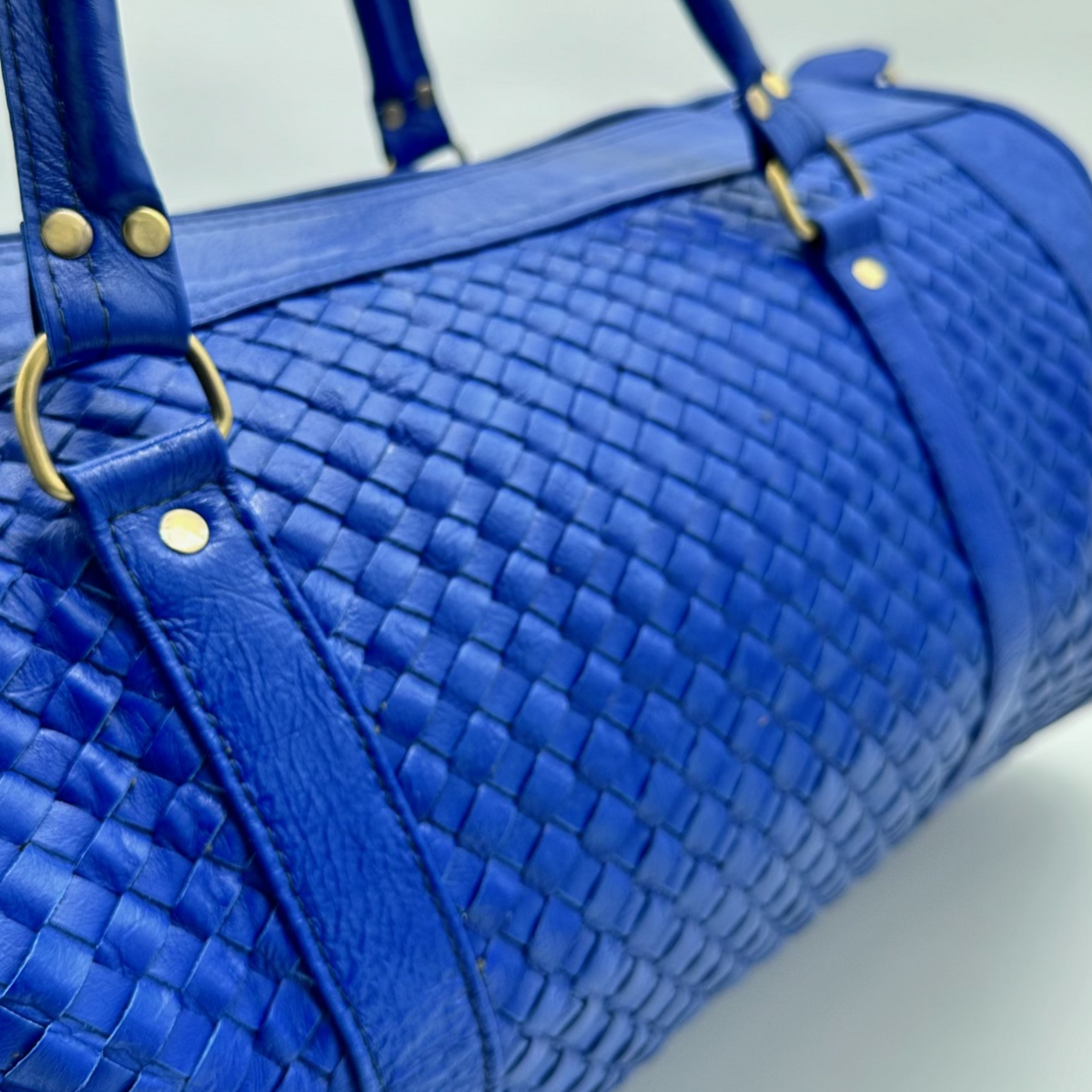 Classy Wonder blauw gemaakt lederen reistas