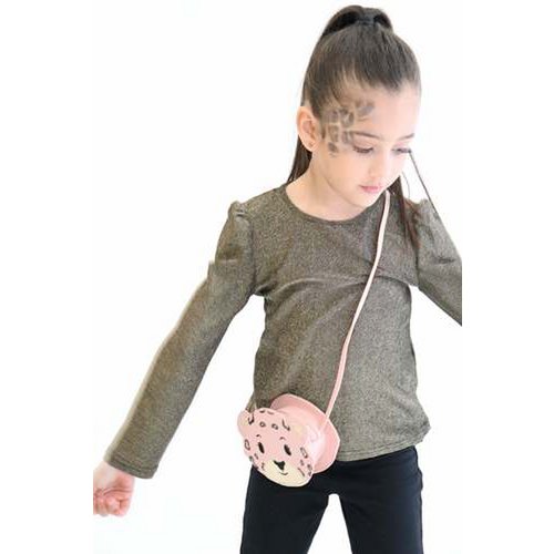 Bolso bandolera infantil - Léo el Leopardo rosa