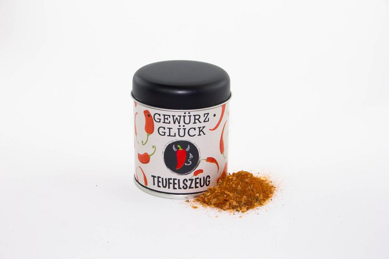 Gewürz-Glück Teufelszeug Chili Spice - varm krydderiblanding til chili con carne, pasta arrabbiata, kød, fisk og grøntsager