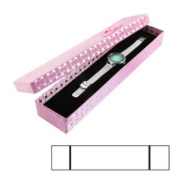 Uhrenbox, Pappe, pink, VE 6, 30 cm x 6,5 cm x 3,5 cm